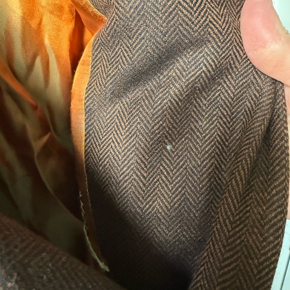 SILVERSTONE Loro Piana Herringbone Wool Cashmere Blazer Luxury Classic 42R FLAWS - Picture 12 of 16